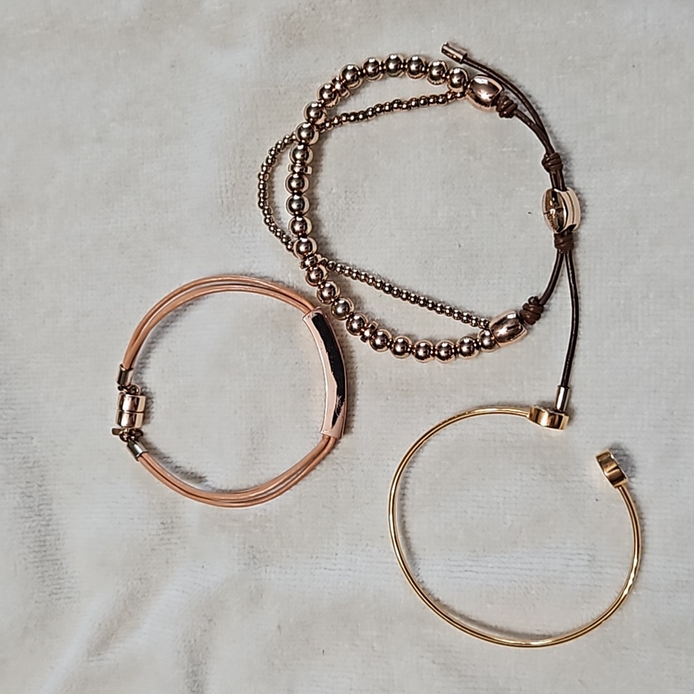 Rose gold bracelet set
